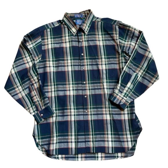 Pendleton pure Virgin wool long sleeve plaid button-down size XL - Picture 1 of 6